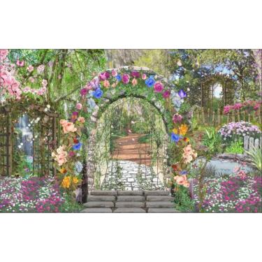 Imagem de Painel de Tecido Sublimado Jardim Selvagem Flores - Fabrika de festa, 