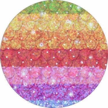 Imagem de Painel de Lona Redondo Escamas Paetês Glitter - Fabrika de Festa, 180x