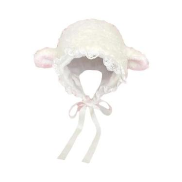 Imagem de Chapéu De Lã Quente E Macio Para Fantasia De Cordeiro, Presente De Nat