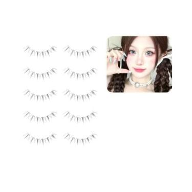 Imagem de Cílios Postiços Em Cacho Macio E Leve, 5 Pares, Naturais E Volumosos, 