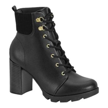 Imagem de Bota Feminino Beira Rio 9074.103 Coturno Salto Alto Grosso Tratorado C