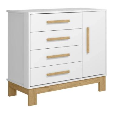 Imagem de Cômoda Com Sapateira Infantil Q Encanto Slim Branco - Qmovi