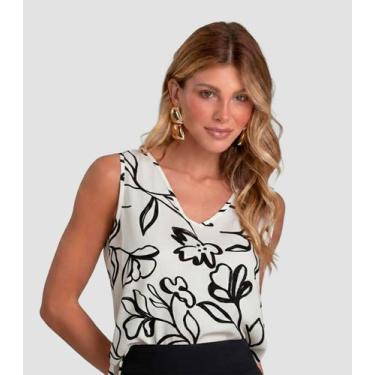 Imagem de Regata Feminina em Tecido de Viscose Dianna Bege, G, Bege