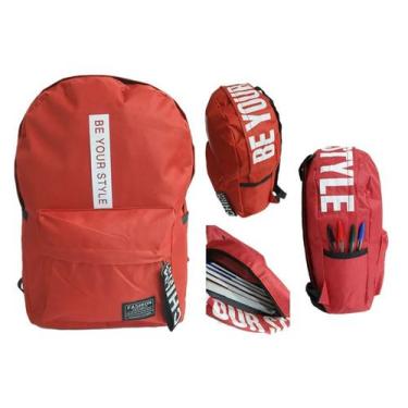 Imagem de Mochila Juvenil Unissex em Nylon 20 Litros Vermelha - Rignel