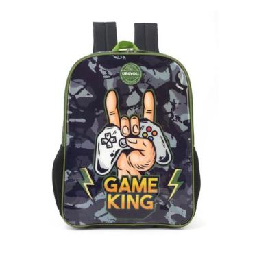 Imagem de Mochila Escolar de Costas Menino Video Game Gamer Gare King