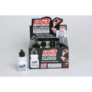 Imagem de Tinta Marcador Permanente Reabastecedor 40ML Preto CX.C/12 - Radex