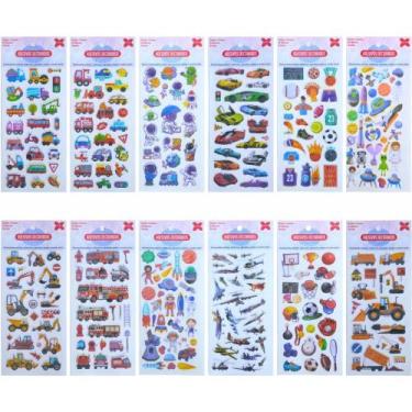 Imagem de Adesivos Decorados 10X24CM. BOY KIDS Cart.sortida PCT.C/24 - Make+