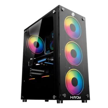 Imagem de Gabinete Gamer Hayom Acabamento Vidro GB1749