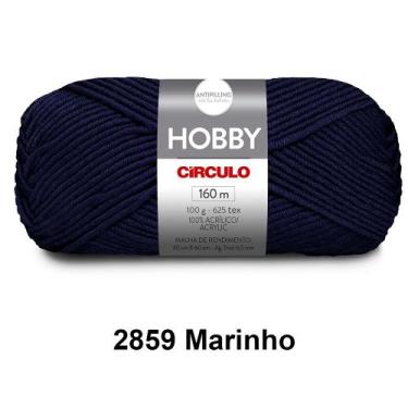 Imagem de Lã Fio Hobby Círculo 100g 160m Novelo - Tricô e Crochê, 2859 - Marinho