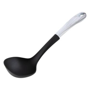 Imagem de Concha Terrina de Nylon com Cabo Tipo Mármore 30 cm - HAUSKRAFT, Preto