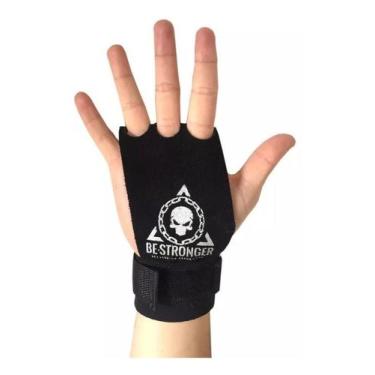 Imagem de Luva Grip 3 Dedos Protetor Mão Cross training Be Stronger, M, Preto