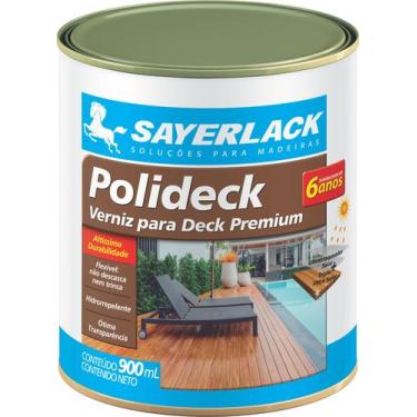 Imagem de Verniz para Deck Premium Polideck Ipê Semibrilho 900ml Sayerlack Altís