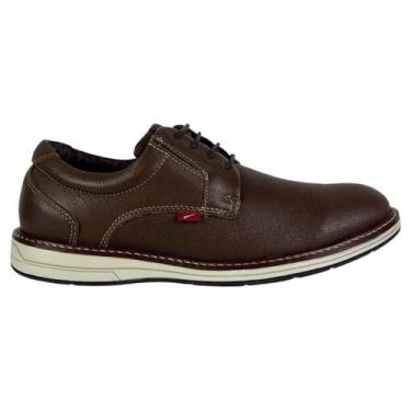 Imagem de Sapato Social Masculino Casual Ferracini Kingston em Couro Cor:MarromT