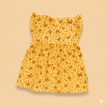 Imagem de Vestido para Bebê de Verão Estampado Confortável e Leve Tamanho:0-3mCo
