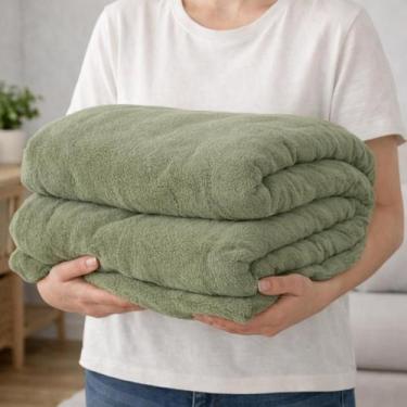 Imagem de Cobertor Casal Manta Microfibra Fleece - CASA DONA, Verde