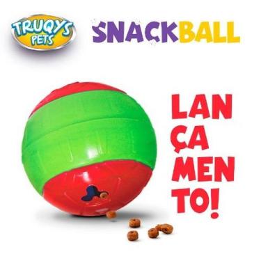 Imagem de Brinquedo Truqys Snack Ball Vermelho para Cães - Truqys Pets