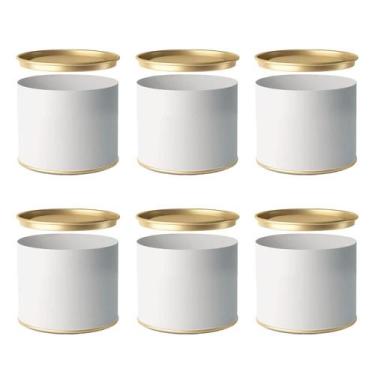 Imagem de Lata de papel Cartão e Metal Branca para Bombons Lembrancinhas Surpres