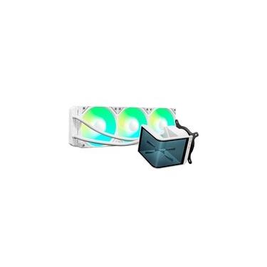 Imagem de Water Cooler Tryx PANORAMA 360mm, com tela AMOLED, AMD e Intel, Branco - L-P360L-AM3M-G0W