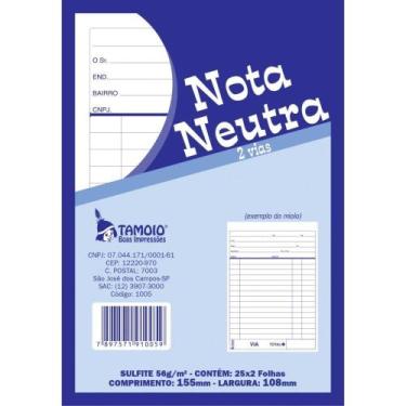 Imagem de Impresso Talao Nota Neutra 1/32 25X02FLS.2VIA PCT.C/05 - Tamoio