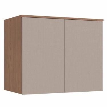 Imagem de Módulo Aéreo 2 Portas Requinte+ 100% MDF Marrom/Macadâmia/Duna Line - 