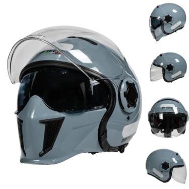 Imagem de Capacete GP Tech Zoom Monocolor Metalizado Cinza, Cinza, 58