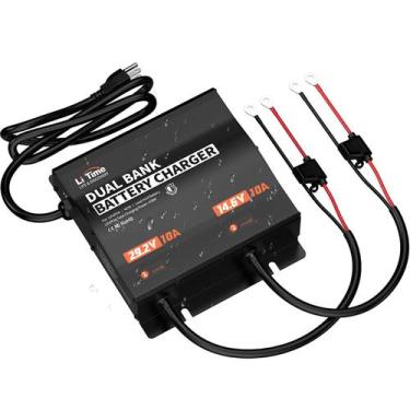Imagem de Carregador de Bateria Litime 2 Bancos 12V/24V 10A à Prova d'Água