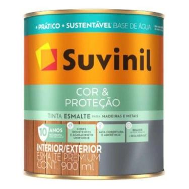 Imagem de Tinta Suvinil para madeiras e metais esmalte acetinado seca rapido 0,9