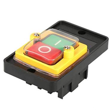 Imagem de Interruptor de botão de pressão, KA0-5 380V 10A Interruptor de botão de energia de 2 posições, à prova d'água liga/desliga Iniciar parada e botão de pressão.