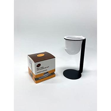 Imagem de Kit Mini Coador de Café Individual Pressca Preto + Refil com 10 unidades