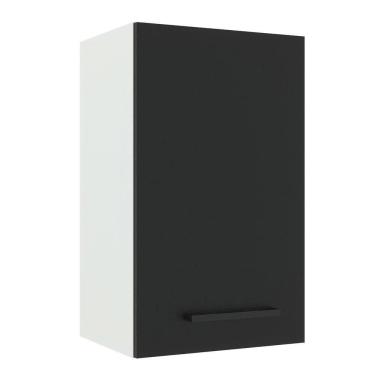 Imagem de Armário Aéreo Madesa Agata 40 cm 1 Porta - Branco/Preto