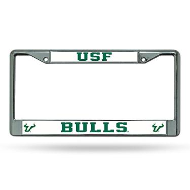 Imagem de NCAA Rico Industries Moldura para placa de licença cromada padrão, South Florida Bulls, 15 x 31 cm
