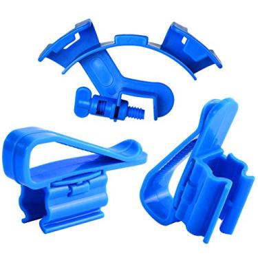 Imagem de NGe 3 peças de suporte de mangueira de água ajustável para tanque de peixe, suporte de tubo de água, clipe fixo, suporte de tubo de aquário (1 forma curva, 2 reto)