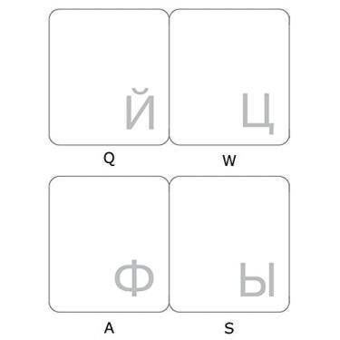 Imagem de Online-Welcome Adesivos de teclado russos com letras brancas transparentes para computadores e teclados de mesa