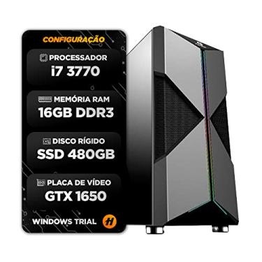 Imagem de Cpu Gamer Core i7, 16GB, SSD 480GB, GTX 1650 4GB, Fonte 500w, Gabinete Gamer RGB
