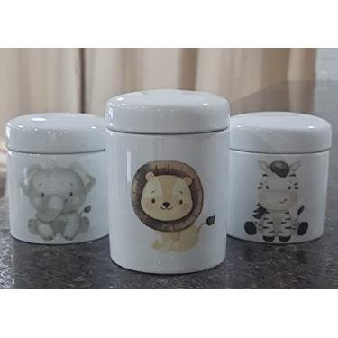 Imagem de Kit higiene bebê Safari 3 potes - Tudo Porcelana