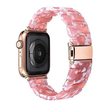 Imagem de Pulseira 3 Elos Rosa LTIMPORTS compatível com Apple Watch 42mm (Series 11/10), 41mm (Series 9/8/7), 40mm (Series 6/5/4/SE) e 38mm (Series 3/2/1)