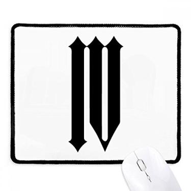 Imagem de Numerais romanos Quatro em preto Silhouette Mousepad Borda costurada Tapete de borracha para jogos