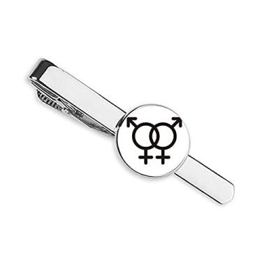 Imagem de Identifying Rainbow Igualdade de números duplos Distinção Gravata Clip Bar Presente Homem Empresarial