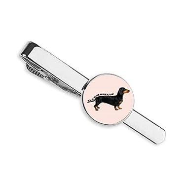 Imagem de Dachshund Body Shape Pet Gravata Clip Bar Presente Homem de negócios
