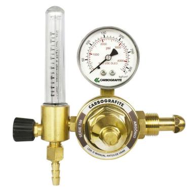 Imagem de Regulador Pressão Argônio Fluxômetro Cilindro Série 700