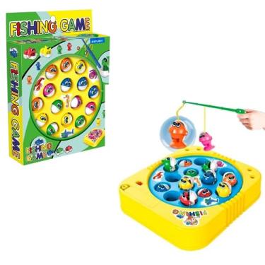 Imagem de ESTLINY Jogo Pega Peixe Pesca Maluca Pescaria Infantil brinquedo de pesca com Varinhas