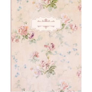 Imagem de Coquette Journal: estética, caderno para escola, caderno forrado em branco para diário e escrita, pautado na faculdade, caderno de composição, rosa vintage floral
