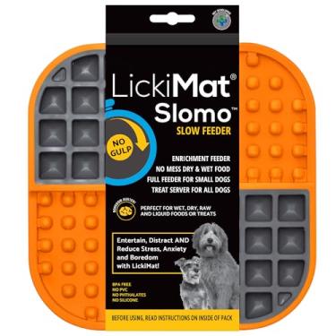 Imagem de LickiMat Slomo, alimentadores lentos para cães lenta tapete redutor de ansiedade tédio; perfeito para comida, guloseimas, iogurte ou manteiga de amendoim. Alternativa divertida para