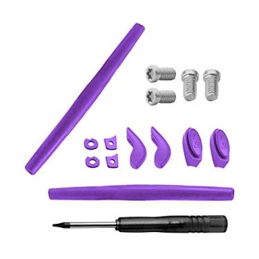 Imagem de LenzReborn Kits de borracha de substituição de ponteiras e chave de fenda T6 e parafusos T6 para óculos de sol Oakley Juliet - Roxo