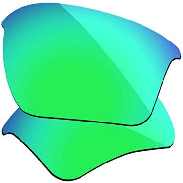 Imagem de Firtox Lentes polarizadas de substituição compatíveis com óculos de sol Oakley Flak Jacket XLJ - Verde floresta
