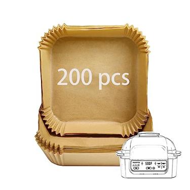 Imagem de SIUDANGKA Forro de papel descartável Air Fryer, 200 peças de papel manteiga descartável para fritadeira a ar Ninja Pro 5 QT/COSORI/Gourmia/PowerXL/InstantPot/Fabuletta/Philips Air Fryer