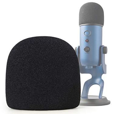 Imagem de Capa de microfone de espuma para para-brisa para microfones Blue Yeti, Yeti Pro, filtro Blue Yeti Pop da SUNMON (Preto)