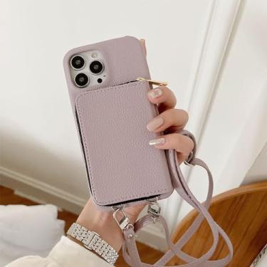 Imagem de Capa carteira com zíper crossbody cordão para samsung galaxy m54 a15 a25 a72 a52 a14 a24 a45 a53 note 20 8 9 cartões solt capa, i, para samsung a55