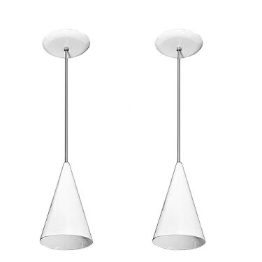 Imagem de Kit com 02 Luminárias Pendente Modelo Cone - Ideal para Cabeceira de cama, bancada (Branco)