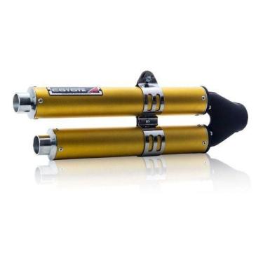 Imagem de Escape / Ponteira Coyote Competition Duplo em Alumínio Colorido (Anodi